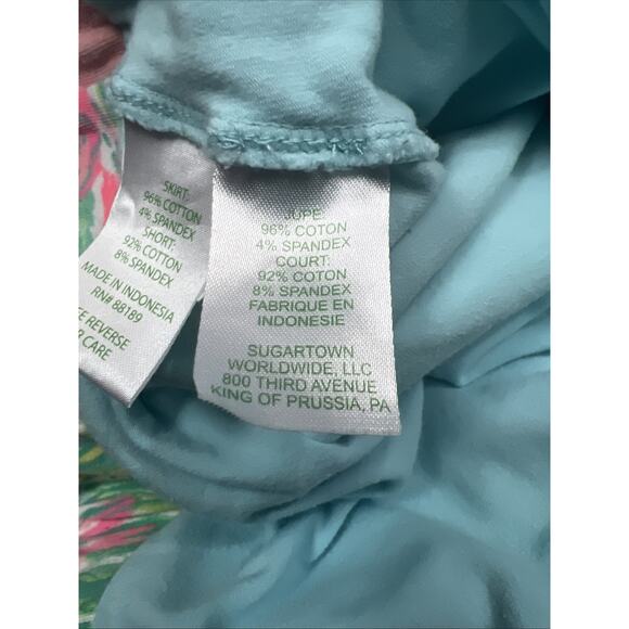 Lilly Pulitzer Womens Skort Size Large Vibrant Multicolor Pink Teal Animal Print - Picture 14 of 14